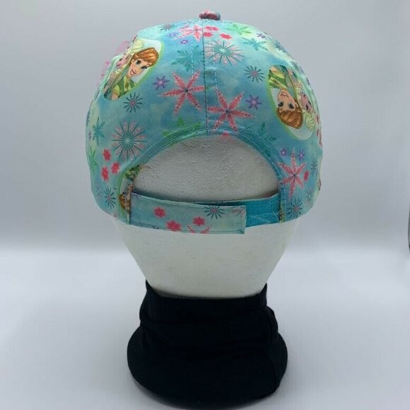 DISNEY Girls Frozen Anna & Elsa Baseball Cap Hat Adjustable One Size Blue Pink - Picture 4 of 9